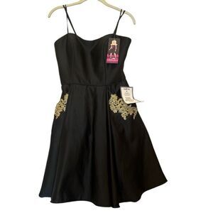 Blondie Nites by Stacy Sklar Dress Black Sz.5 NWT